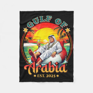 Couverture Polaire Golfe D'Arabie Est 2025 Drôle Trump Vintage Arabia