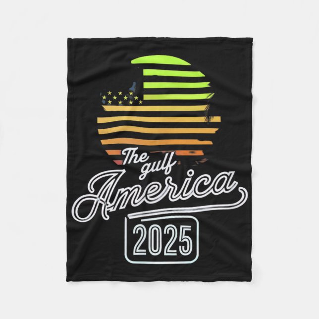 Couverture Polaire Golfe Mexique Drapeau Américain Golfe Amérique Est (Devant)