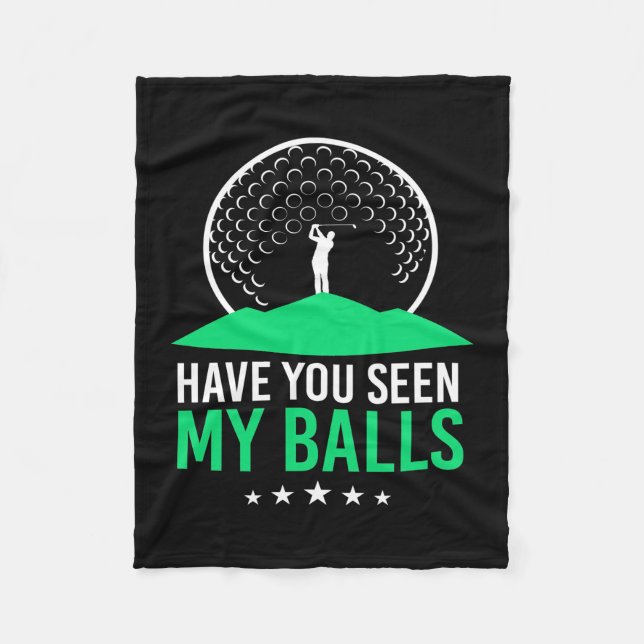 Couverture Polaire Golfer Avez-Vous Vu Mes Boules (Devant)
