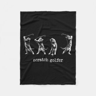 Couverture Polaire Golfeur Chat Golfeur Vintage Golf Golf