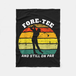Couverture Polaire Golfeur de golf avant et sur Par Anniversaire