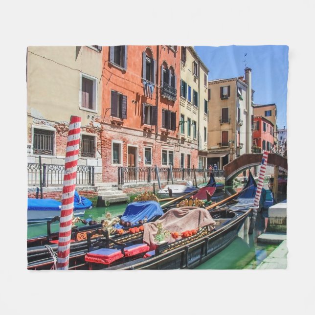 Couverture Polaire gondole traditionnelle à Venise (Devant (Horizontal))