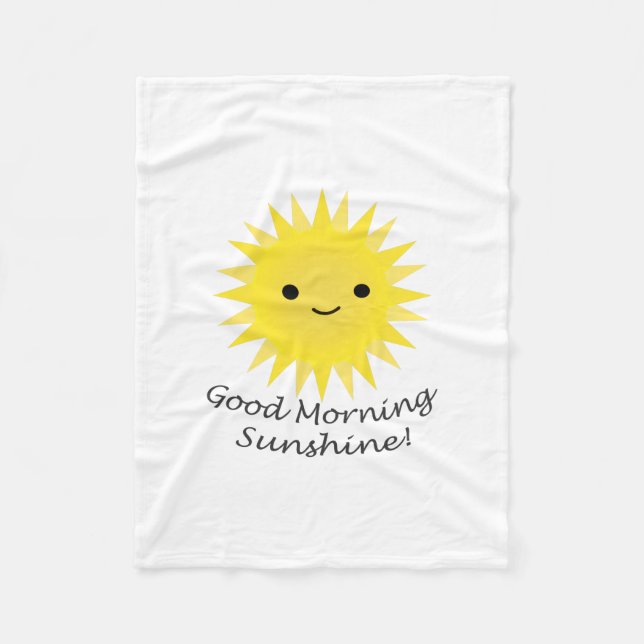 Couverture Polaire Good morning Sunshine Cute Kawaii Sun (Devant)