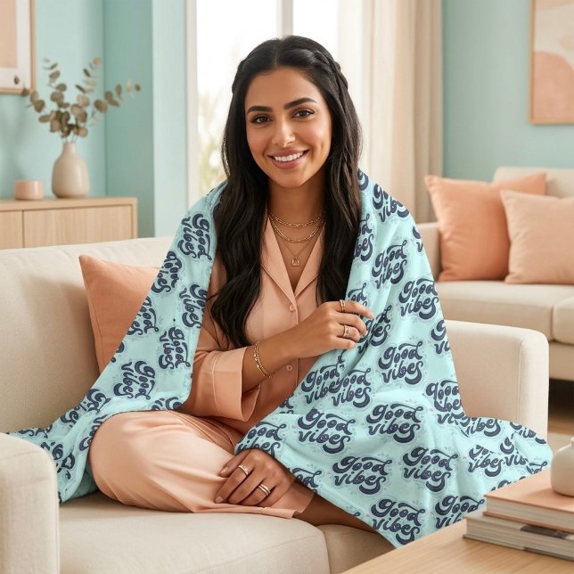Couverture Polaire Good Vibes Fleece Blanket (Créateur téléchargé)