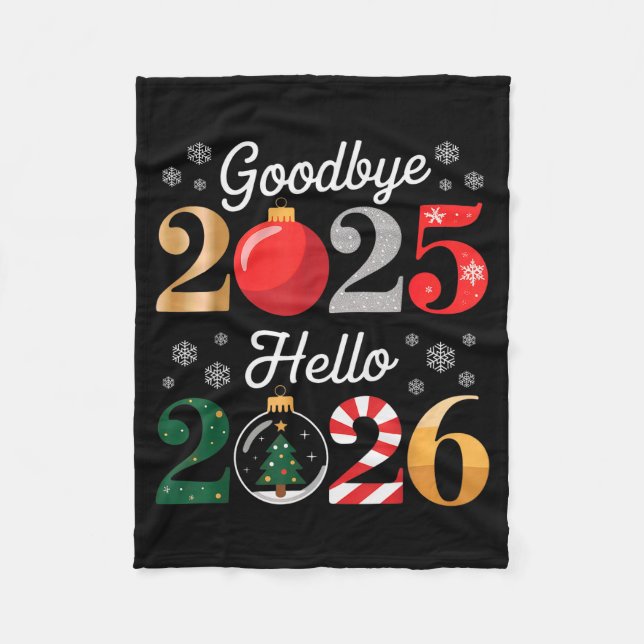 Couverture Polaire Goodbye 2025 Hello 2026 Happy New Year's Eve Chris (Devant)