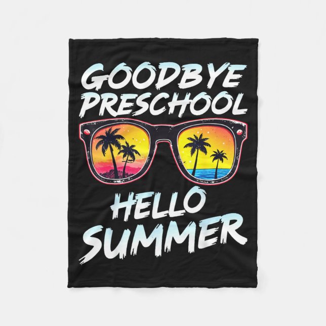 Couverture Polaire Goodbye Preschool Graduation Tee Teachers Kids Hel (Devant)