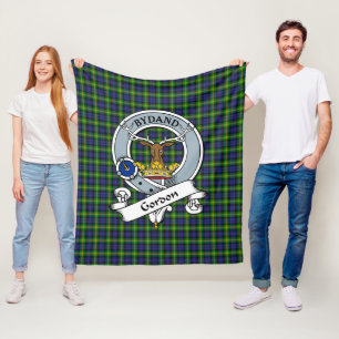 Couverture Polaire Gordon Clan Badge Tartan Plaid