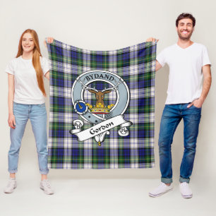 Couverture Polaire Gordon habiller Moderne Clan Badge Tartan Plaid