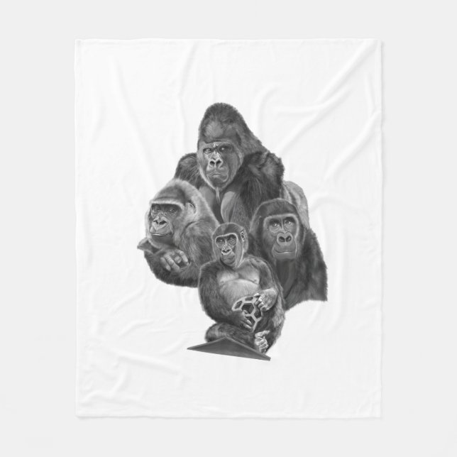 Couverture Polaire Gorilla Blanket (ゴリラのブランケット）Gorilla Life SHOP (Devant)
