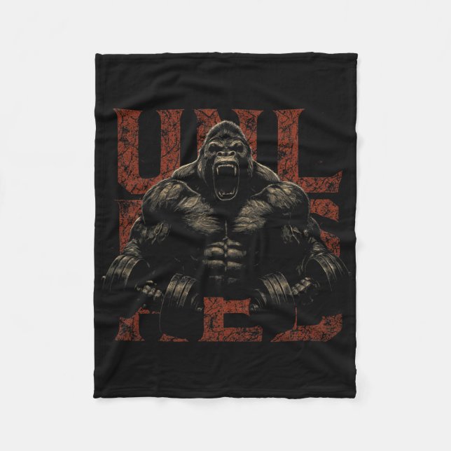 Couverture Polaire Gorilla Monkey Gym Wear Bodybuilding Workout Motiv (Devant)