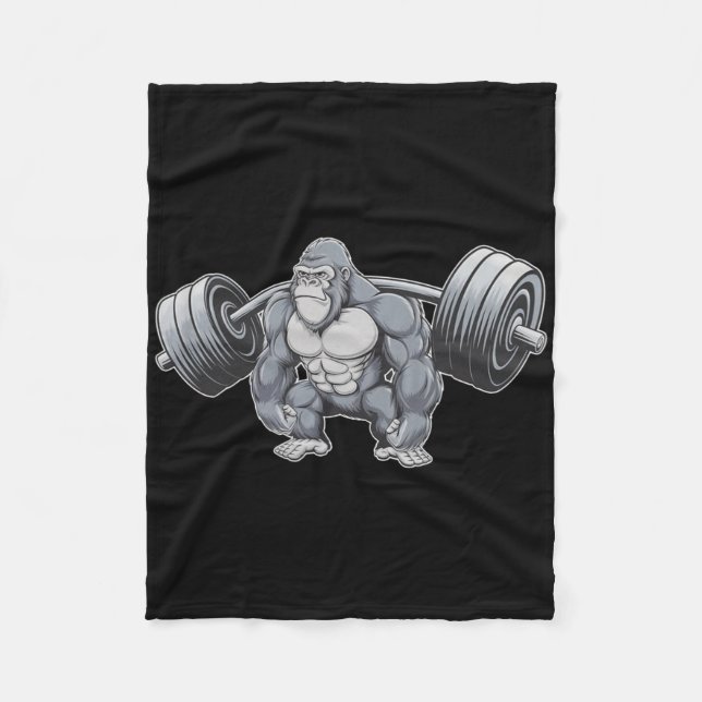 Couverture Polaire Gorilla Weightlifting Fitness Gym Training Bodybui (Devant)