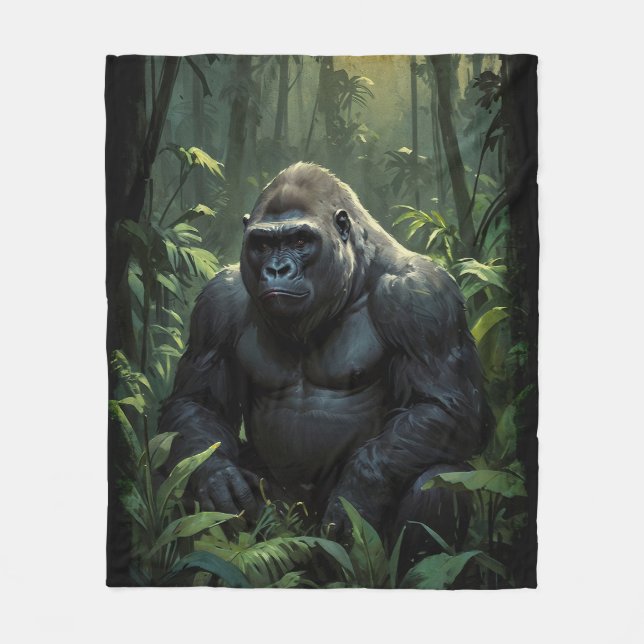 Couverture Polaire Gorille du Silverback dans la jungle rwandaise (Devant)