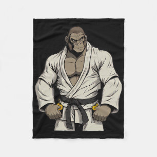 Couverture Polaire Gorille En Keikogi - Karateka Japonais