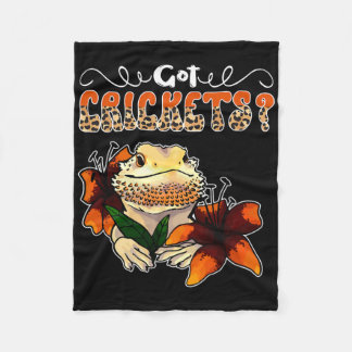 Couverture Polaire Got Cricket Flowers Cute Bearded Dragon Reptile Lo