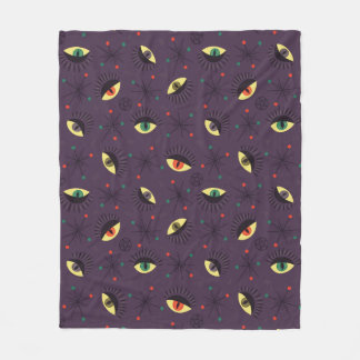 Couverture Polaire Goth Eyes Witchy Purple Motif occult