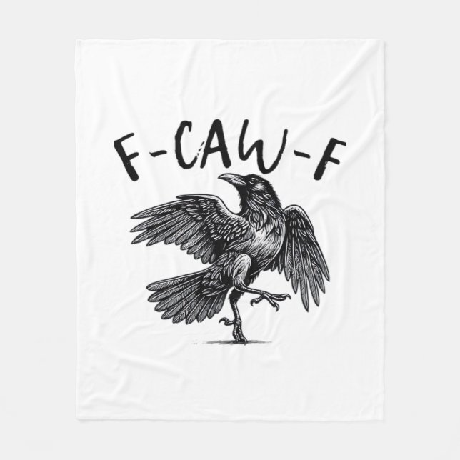 Couverture Polaire Gothic Funny F Caw F Crow Aesthetic Casual Look (Devant)