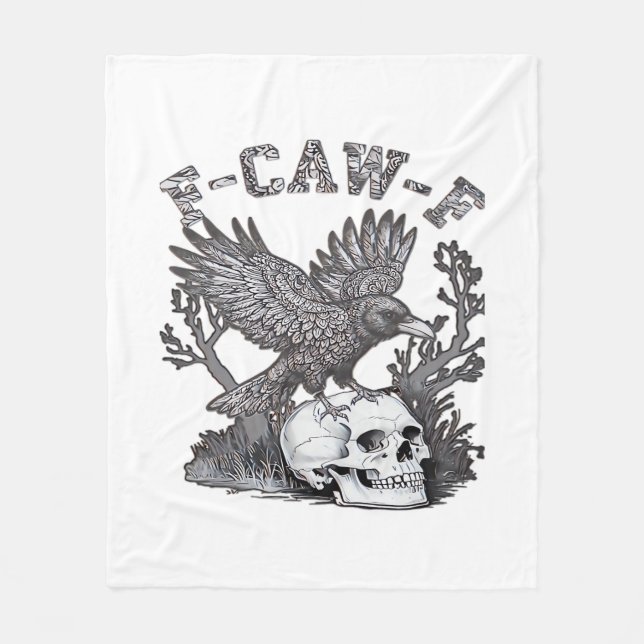 Couverture Polaire Gothic Funny F-Caw-F Humor Crow Essential Retro St (Devant)