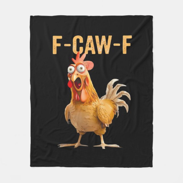 Couverture Polaire Gothic Funny Humor Crow F-Caw-F (Devant)