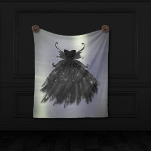 Couverture Polaire Gothique Fairy Black Gown Vampy Glam Goth Sheen
