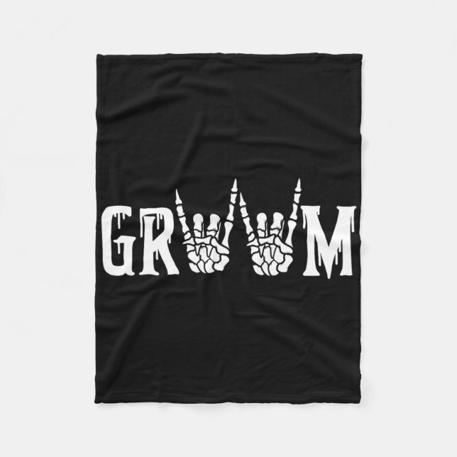 Couverture Polaire Gothique Squelette Mariage de chambre juste marié  (Devant)