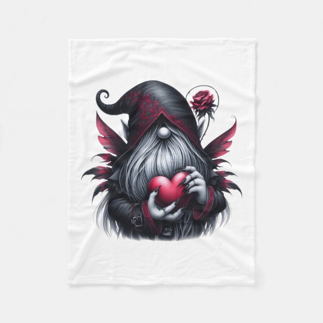 Couverture Polaire Gothique Valentine Gnome (Devant)