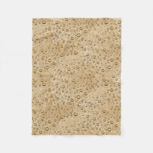Couverture Polaire gouttelettes d'eau d'or