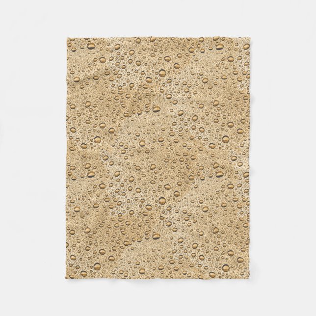 Couverture Polaire gouttelettes d'eau d'or (Devant)
