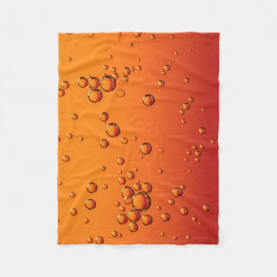 Couverture Polaire gouttelettes d'eau sur la surface orange