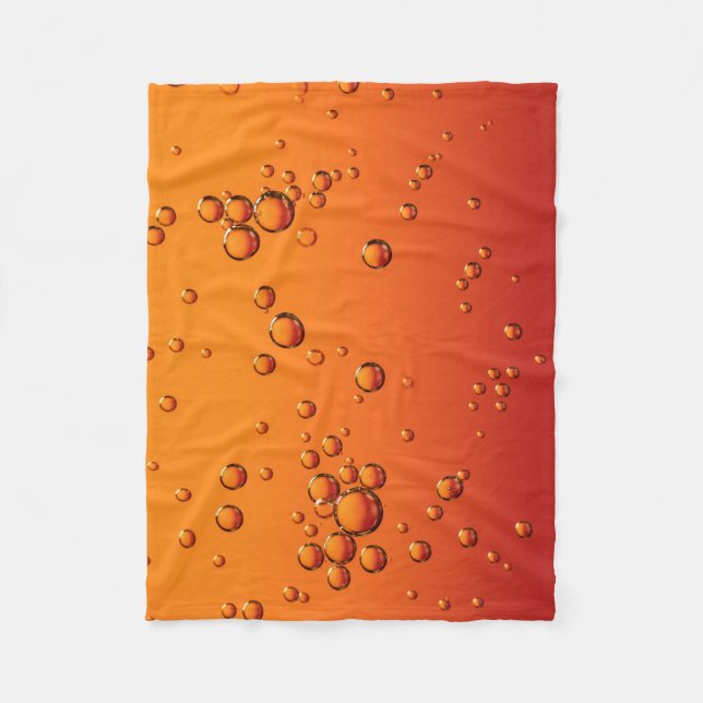Couverture Polaire gouttelettes d'eau sur la surface orange (Devant)