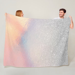 Couverture Polaire Gradient holographique de Silver Glitter