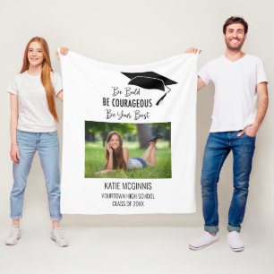 Couverture Polaire Graduation Année photo Soyez audacieux Courageux M