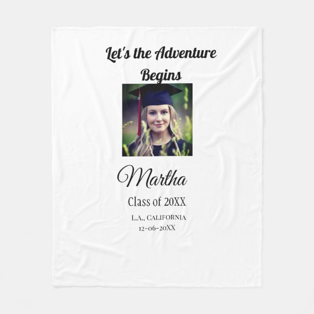 Couverture Polaire Graduation fgrats ajouter nom photo ville date cla (Devant)