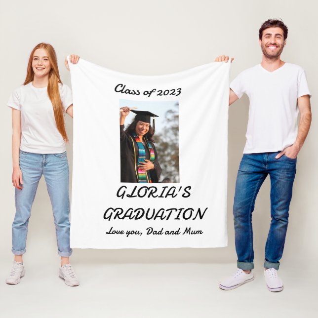 Couverture Polaire Graduation simple personnalisée (En situation)