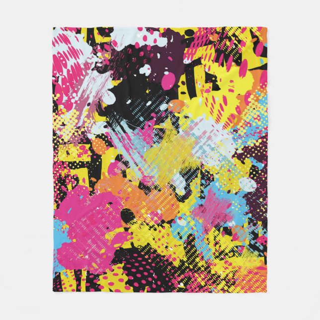 Couverture Polaire Graffiti brillant psychédélique sans couture motif (Devant)