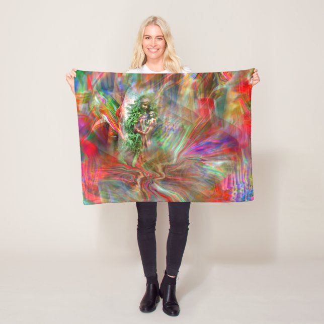 Couverture Polaire Graffiti Madonna (En situation)