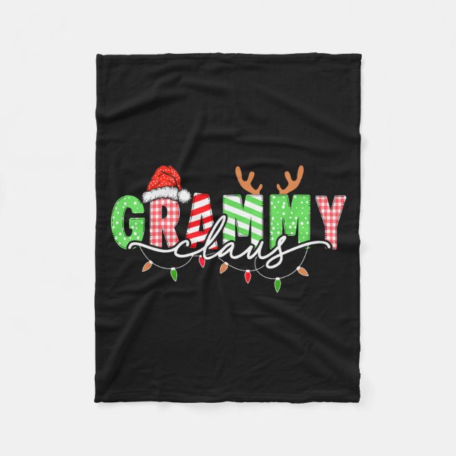 Couverture Polaire Grammy Claus Xmas Christmas Lights Pajama Family M (Devant)