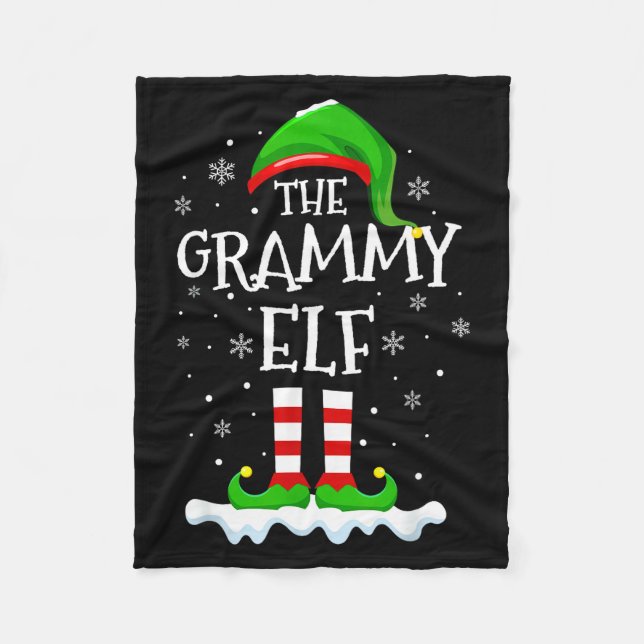 Couverture Polaire Grammy Elf Squad Xmas Family Matching Group Christ (Devant)