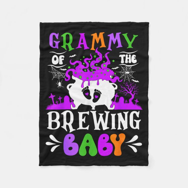 Couverture Polaire Grammy Of The Brewing Baby Grandma To Be Halloween (Devant)