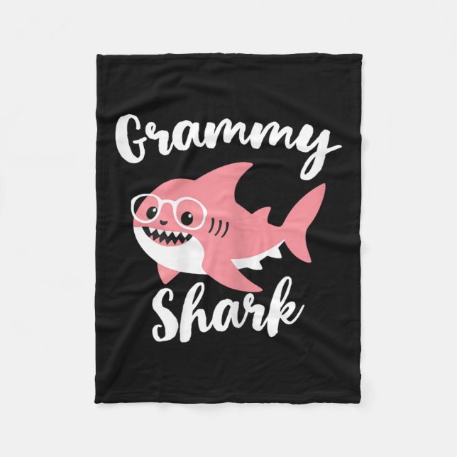 Couverture Polaire Grammy Shark Mother's Day Grandma Funny  (Devant)