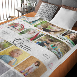 Couverture Polaire Gran We Love You Personalized Hearts