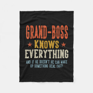 Couverture Polaire Grand-boss sait tout la fête des pères rétro