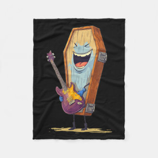 Couverture Polaire Grand Cercueil Rieur avec Guitare pour Adultes et