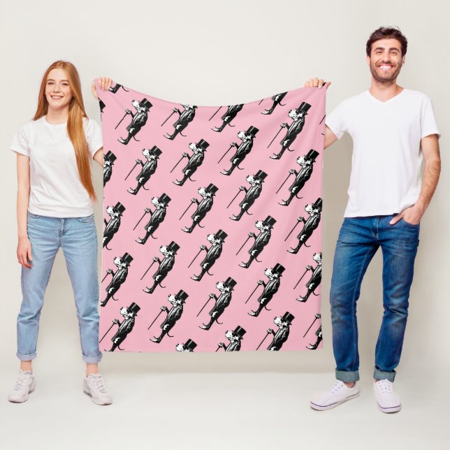 Couverture Polaire Grand Danois motif abstrait (En situation)