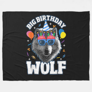 Couverture Polaire Grand Loup d'anniversaire pour les Loups
