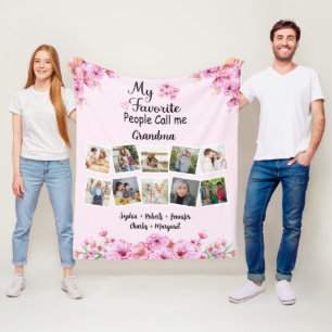 Couverture Polaire Grand-mère avec petits-enfants Nom et photos   Fle