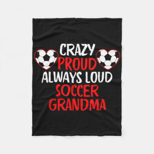 Couverture Polaire Grand-mère de football drôle folle fierté toujours