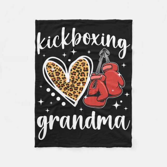 Couverture Polaire Grand-mère de kickboxing d'une grand-mère de kickb (Devant)