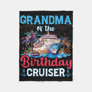 Couverture Polaire Grand-Mère De L'Anniversaire Cruiser Funny Cruise