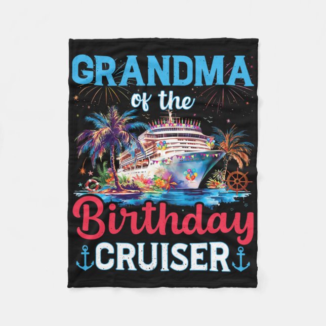 Couverture Polaire Grand-Mère De L'Anniversaire Cruiser Funny Cruise  (Devant)