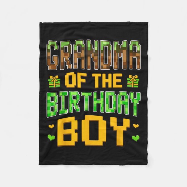 Couverture Polaire Grand-mère de The Birthday Boy Video Gamer Birthda (Devant)